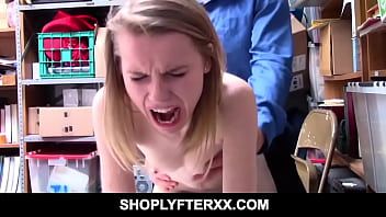 Play Horny big dick security officer used a scared blonde skinny teen as his own sex doll, she gets fucked hard on the table in missionary position - catarina petrov