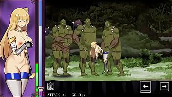 Play Blonde warrior having sex with orks men in golden rp chronicle new hentai gameplay