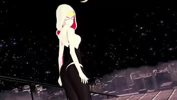 play Spider-gwen gwen stacy masturbates and gets fucked on the rooftop